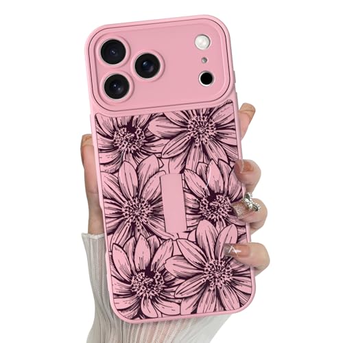 MZELQ for iPhone 17 Pro Max Case Sunflowers Floral Flower Pattern -Pink