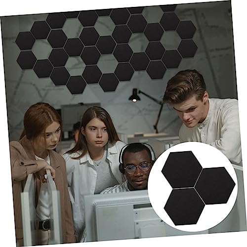 6 Piezas Paneles Acústicos Hexagonales para Estudios de Grabación en Casa, Negro miniatura 3