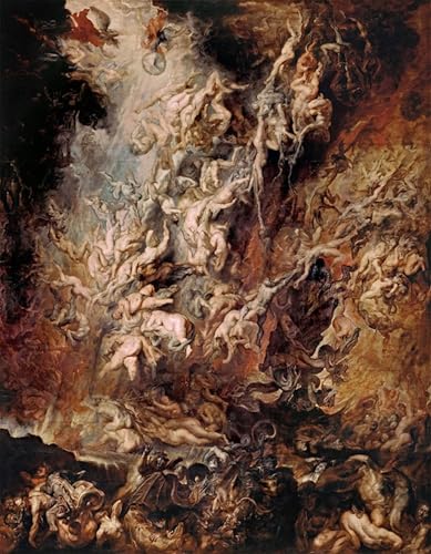 Toile murale Chute des anges rebelles Peter Paul Rubens finition premium 60x90