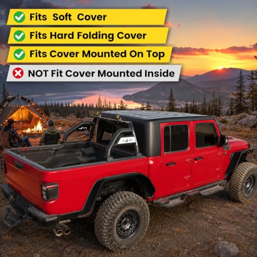 Image of MONOKING Full Size Roll Bar for Truck with Dual Pod Light, Chase Rack Sport Bar for 2007-2026 F-150 F-250 F-350 F-450 Raptor Ranger Dodge Dakota Colorado Silverado Sierra Frontier Tundra Tacoma