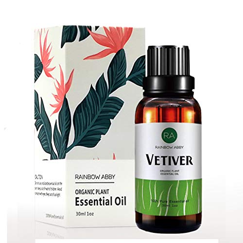 RAINBOW ABBY Aceite de Vetiver (30 Ml), 100% Puro Aceite de Vetiver de Aromaterapia Natural Para Difusor