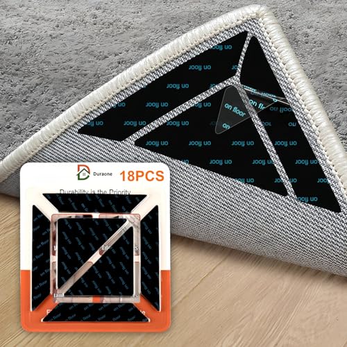 Rug Gripper for Hardwood Floors No Damage Carpet Tape for Area Rugs 18 Pcs - image 1