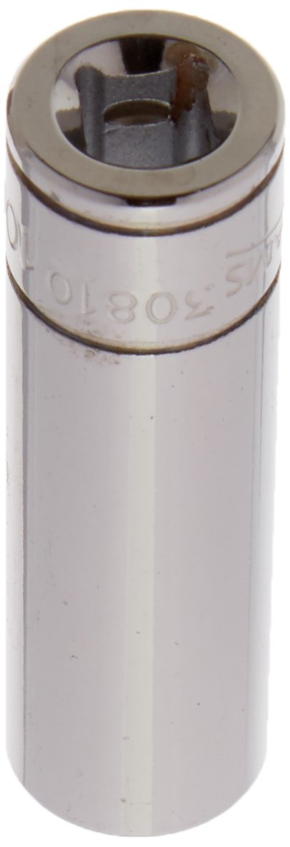 Williams JHW30810 SUPERTORQUE 1/4-Inch Drive Deep 12-Point Socket, 10mm Size, High-Polished Chrome Finish, Designed For Use On 12 Point Fasteners