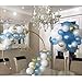 Soonlyn Blue Confetti Balloons 100Pcs Matte Party Latex Balloon Arch Garland Kit for Baby Shower Birthday Party Decoration (12 Inch 10 Inch 5 Inch)