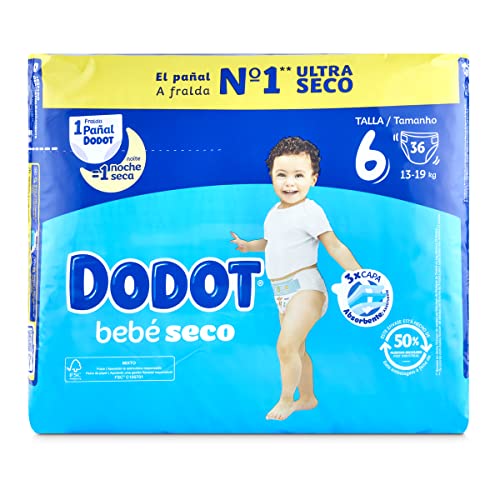 Dodot Bebé Seco Value Pack Talla 6-36 uds.