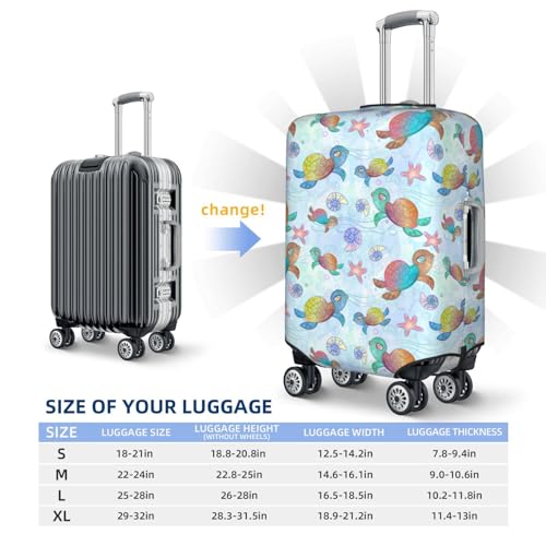 Travel Luggage Cover - Sea Turtle Gift No.20009 Washable Suitcase Covers Protector Fits 18-32 Inch Luggage4