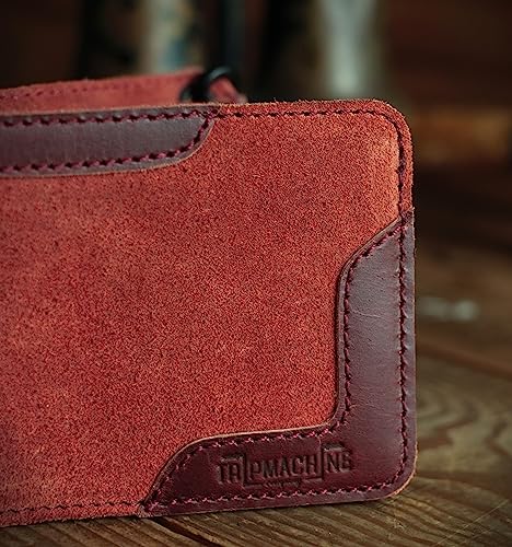 Trip Machine Company Rodeo Motorcycle Genuine Leather Chain Wallet for Men (Cherry Red)4