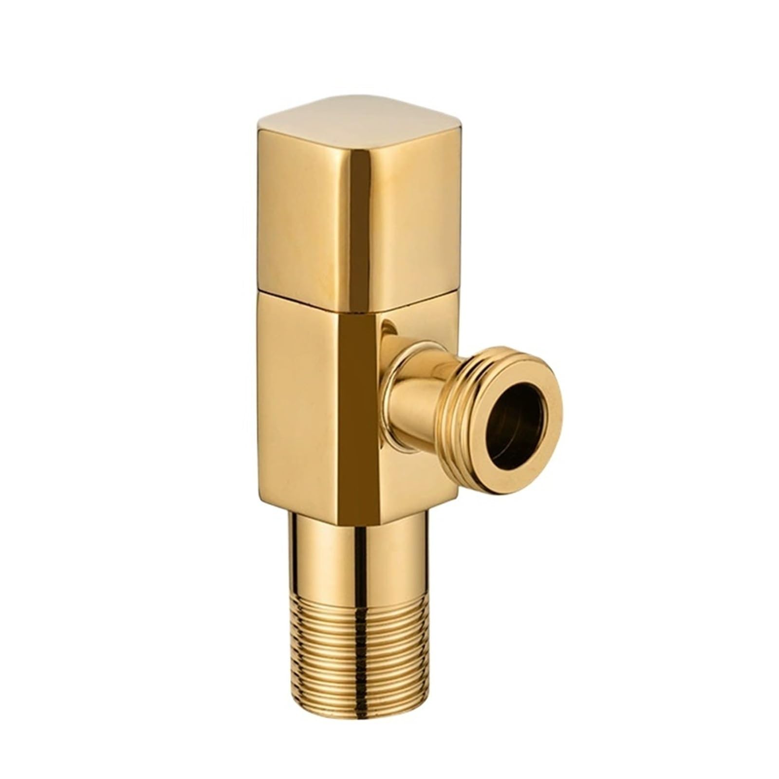 Bvhisehp Gold Thickened Brass Angle Valve Explosion Proof Hot Cold Water Stop Valve Universal Toilet Pipeline Fitting(Gold)