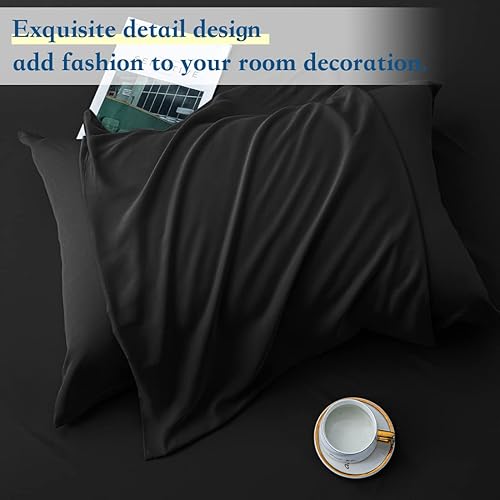 Miniatura 6 de SONORO KATE Juego de sábanas de microfibra súper suave de 1800 hilos, sábanas egipcias de lujo de 18 pulgadas de profundidad, bolsillo antiarrugas