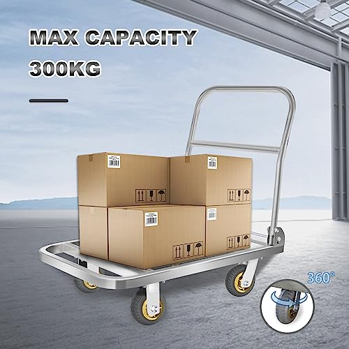 Carretilla plegable resistente 660lbs acero inoxidable miniatura 6