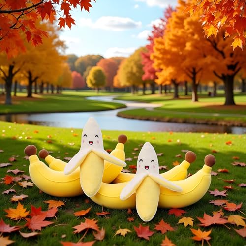 Set de 2 mordedores con sonido en forma de plátano para cachorros miniatura 5