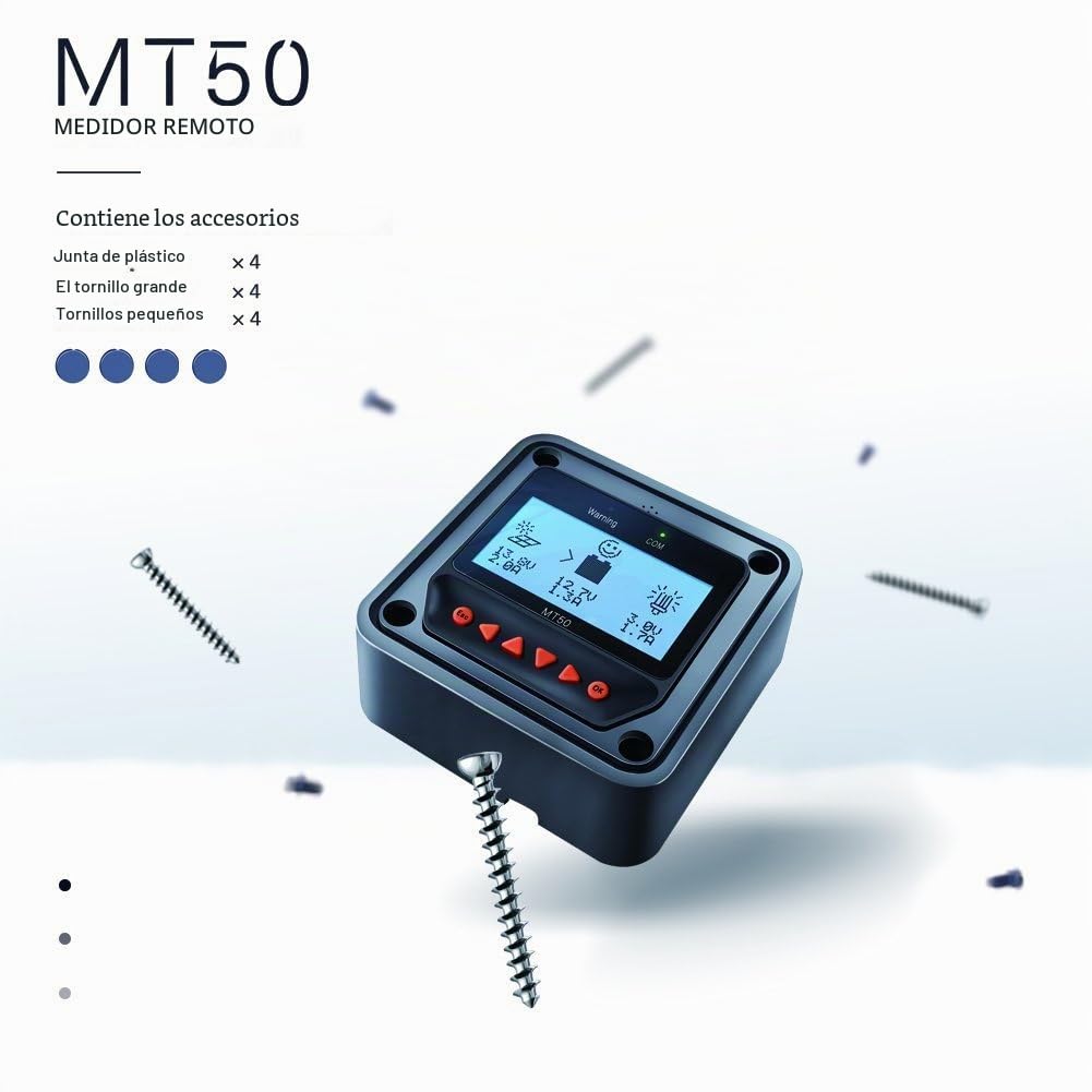 EPEVER Medidor remoto de pantalla LCD MT50 Compatible con controlador solar MPPT como Tracer-BN Tracer-AN LS-B LS-BP VS-BN eTracer iTracer