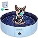 V-HANVER Piscine pour Chien Petite Bassine Bain Piscine Animaux pour Enfants Chiens de Taille Moyenne et Petite - Pliable Portable, (Améliorer 80 x 20 cm Bleu)