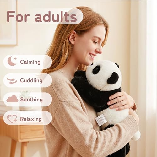 Image of Niuniu Daddy 3.3 lbs 20 inch Weighted Panda Stuffed Animals for Kids & Adults, Soft Sensory Comfort Plush Toy for Sleeping, Cute Lying Lap Pad Pillow for Huggable Gift