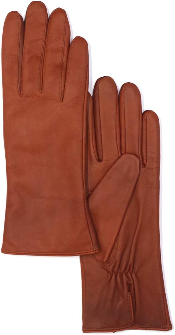 MGGMOKAY Womens Nappa Lambskin Leather Gloves Warm Cashmere Lined
