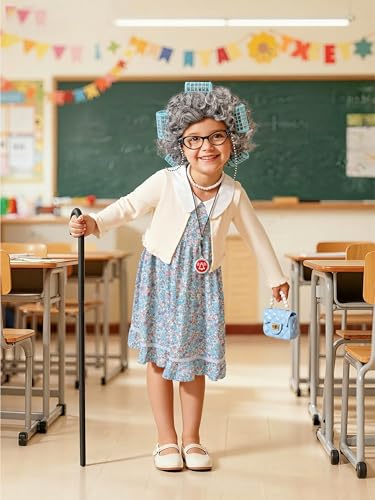 Disfraz completo señora mayor para niñas 5-7 años miniatura 4