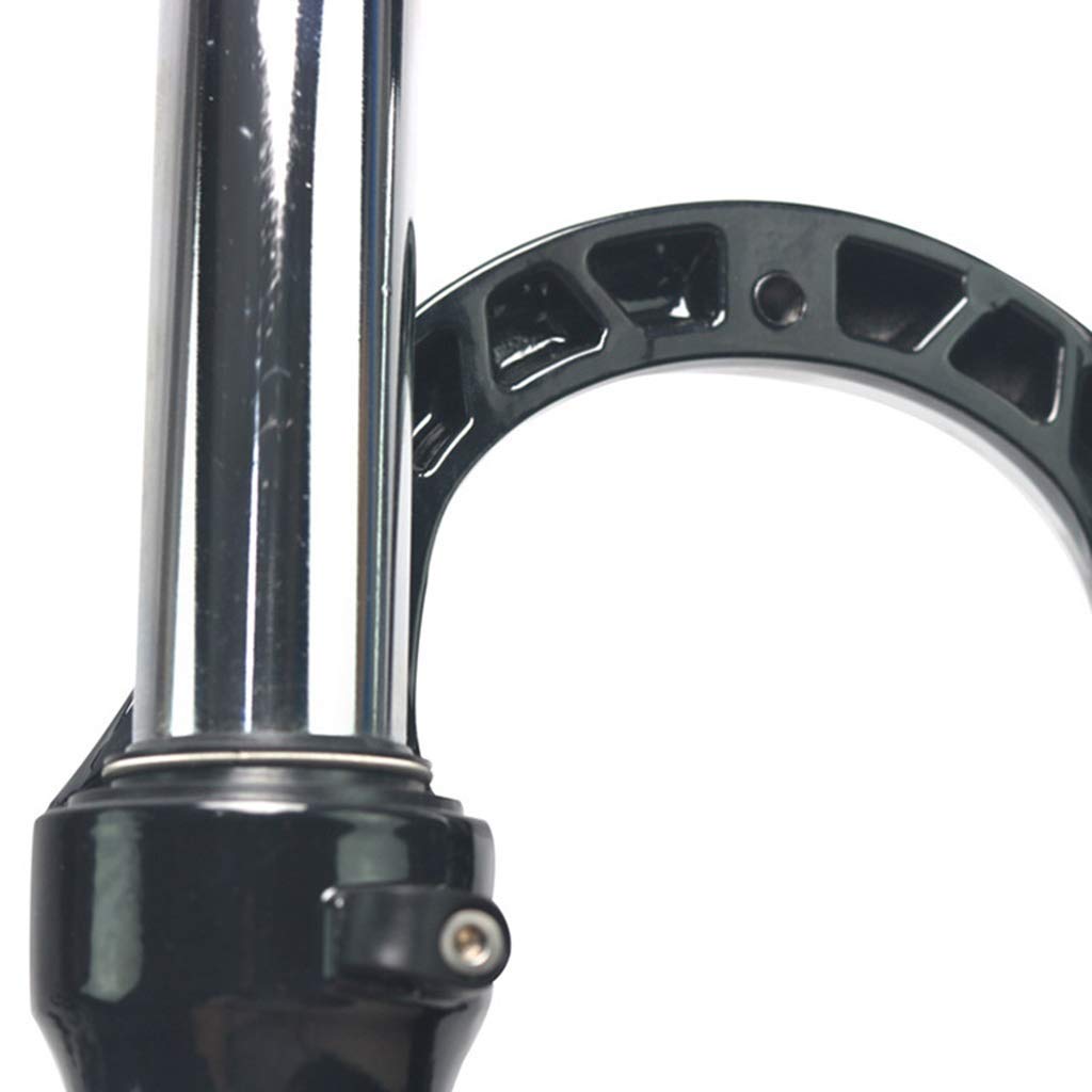 Widelec do roweru przedniego 24 cale stop MTB mechaniczny amortyzator barkowy hamulec tarczowy 100 mm ugięcie sprężyny 2380 g czarny biały