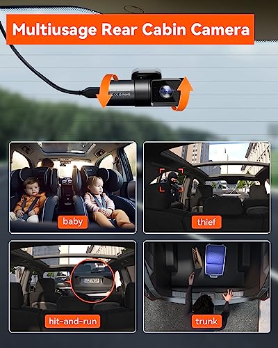 VANTRUE N5 4-Channel 360° Dash Cam with WiFi, Night Vision, and Voice Control - 2.7K+1080P, GPS, 24-Hour Parking Mode, Supports 512GB