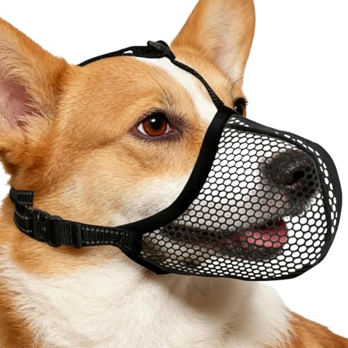Muselière pour Chien de Grande Taille,Anti-aboiements réglable et Respirante,Muselière Anti-aboiement pour Petit Chien - pour Petit, Moyen et Grand Chien,...