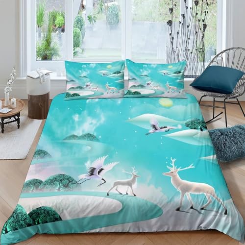 Housse de couette 140x200 microfibre anti-acarien avec fermeture éclair facile - 4