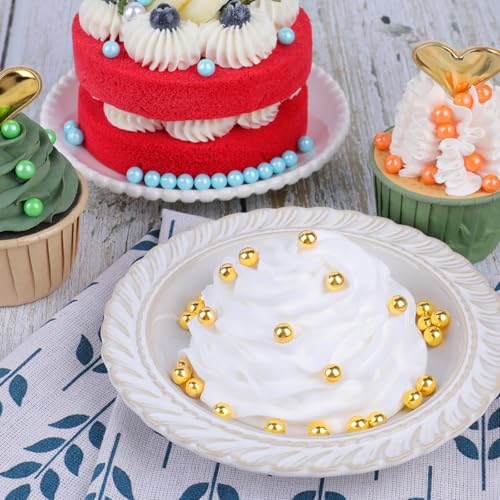 Image of Sprinkles for Cake Decorating, 7.8oz Light Blue Pearl Sprinkles 4 Sizes Mix for Cake Cupcake Cookie Baking Donuts Ice Cream Toppings
