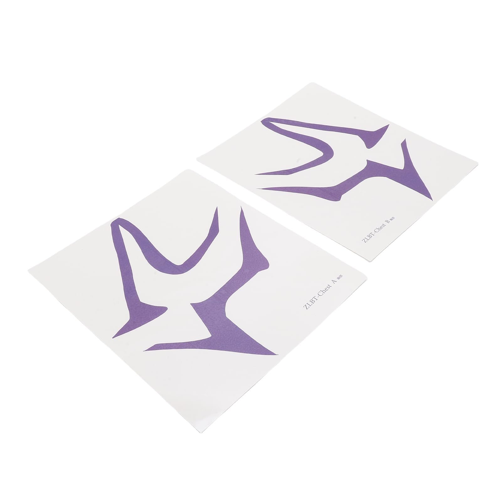 YUYTE Tatuaggi Temporanei Kpop, Adesivi Resistenti All'acqua e Al Sudore per Cosplay e Feste, con Opere D'arte Esclusive, Sicuri per Tutti i di Pelle (ZLBT Viola Adesivi sul petto)