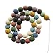 Yuteng Jewelry®10mm Volcano lava round Loose Bead 15.5 Inch