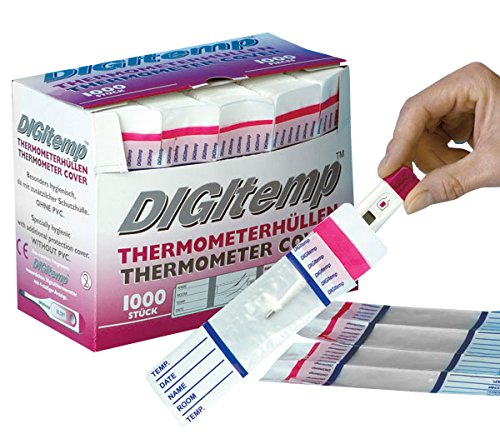 Digitemp H7 11033 Thermometerhülle für gebräuchlichen Digital-Fieberthermometer, ohne Gleitmittel (1000-er Pack) Cover
