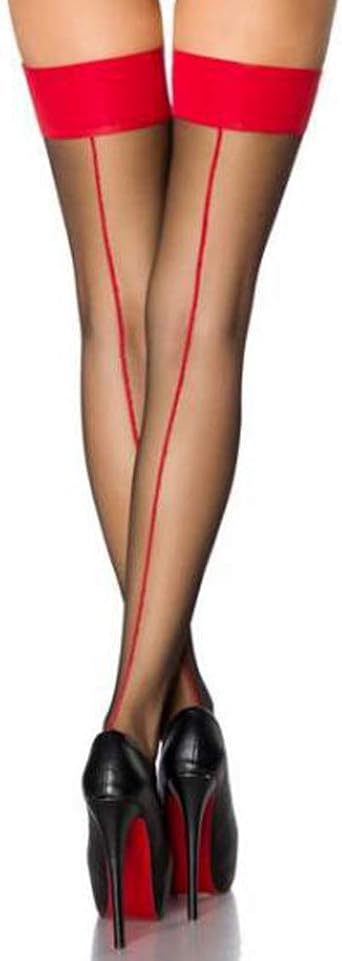Women Thigh High Stockings Backseam For Garter Belt Ultra Sheers Nylon Cuban High Heel Hosiery Pantyhose