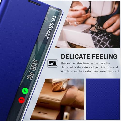 Coque fine Samsung S20 FE antichoc avec béquille intégrée bleu