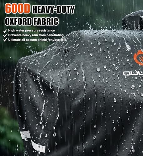 Image of QuliMetal Pellet Grill Cover for Camp Chef DLX 24,Woodwind 24 Series | 600D Premium Smoker Cover Waterproof Heavy Duty for Camp Chef Woodwind 24 /Pro 24,PG24,PG24WWSB,SmokePro SG24