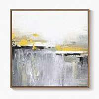 Framed Canvas Wall Art Abstract Color Canvas Prints Home Artwork Decoration for Living Room,Bedroom - 16x16 inches