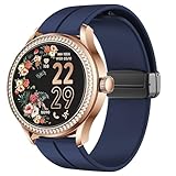 Lamshaw Braccialetto compatibile con Ice Smart St 2.0 1.20 Pollici Smartwatch -Sport Silicone Replacment Bracciale con Magnetic Folding Buckle Compatibile con Ice Smart St 2.0, 18mm, Silicone, Senza