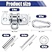 Tandefio 8 Sets of Robust Swing Hangers for Wooden Concrete Set with Swing Hook Screw Bolt Washer Swingset Accessory for Porch Patio Yoga Indoor Outdoor, Over 1800 lb Capacity (Stainless Steel Color)