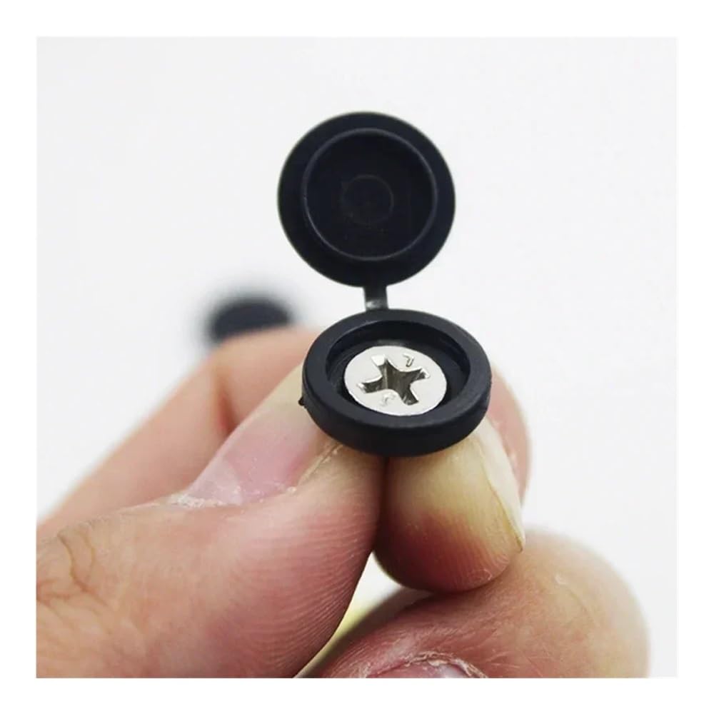 Shutter Screw Caps Windfall Plastic Screw Cover Caps, 100Pcs Plastic Hinged Screw Cover Caps Washer Flip Tops Multiple Colour For Furniture Hardware Home Supplies Screw Cap Covers - Foto 4