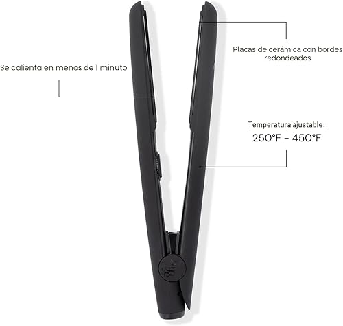 L'ANGE HAIR Le Ceramique 1-Pass Flat Iron Hair — top-down angle highlighting key features