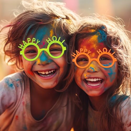 Image of Party Propz Happy Holi Goggles - Set of 6 Pcs, Holi Party Eyewear, Holi Goggles for Kids, Funky Holi Goggles for Women and Men, Colorful Holi Theme Glasses for Holi Festival, Goggles for Holi