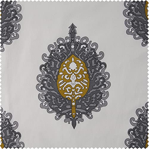 Image of HPD Half Price Drapes Room Darkening Tie Up Curtains 46 X 63 Inch Mayan Printed Cotton Window Roll Up Balloon Curtain for Living Room, Kitchen PRTW-TUD02A-63 (1 Panel), Mayan Gold