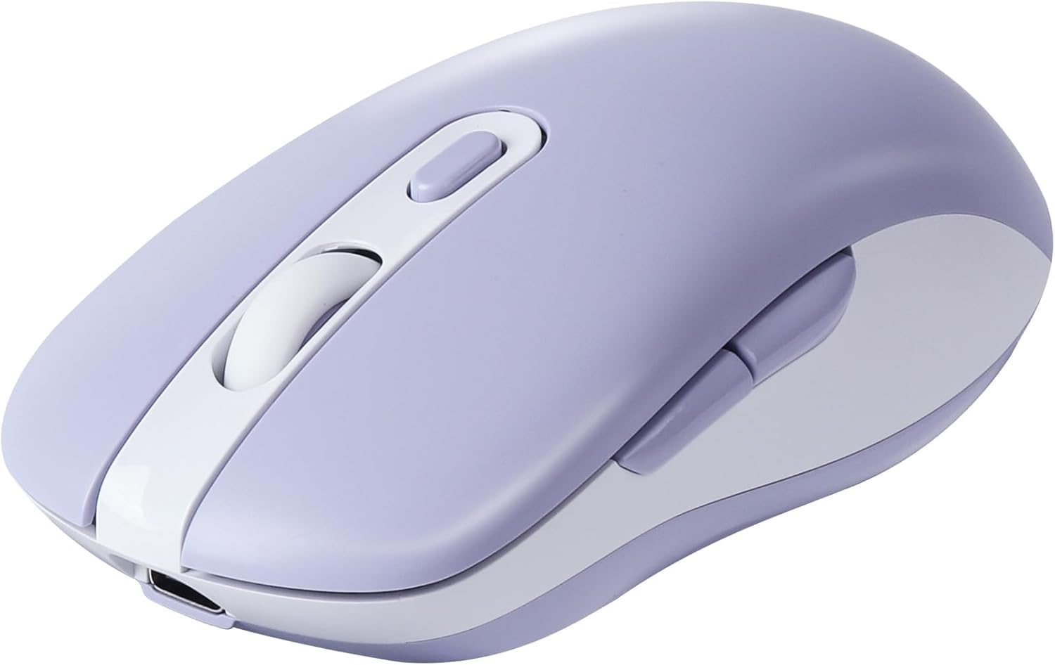 C4025 ワイヤレスマウス Bluetooth 2.4G USB 静音 小型 Type-C充電式 6ボタン 光学式 3台接続 PC スマホ ノートパソコン タブレット用 Windows Chrome Mac Android iOS対応 紫