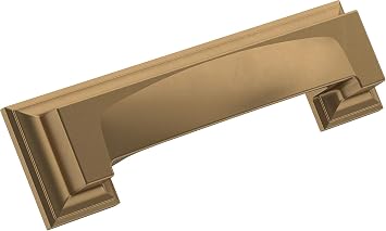 Amerock | Cabinet Cup Pull | Champagne Bronze | 3 inch & 3-3/4 inch 76mm & 96 mm Center to Center | Appoint | 1 Pack | Drawer Pull | Cabinet Handle | Cabinet Hardware