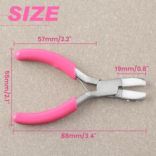 Image of Mini Flat Nose Pliers for Jewelry Making with 2 Replacement Tips, Parallel Pliers 3 Inches Soft Jaw Plier with Consistent Grip Wire Straightener for Beading, Looping, Gripping, Shaping Wire