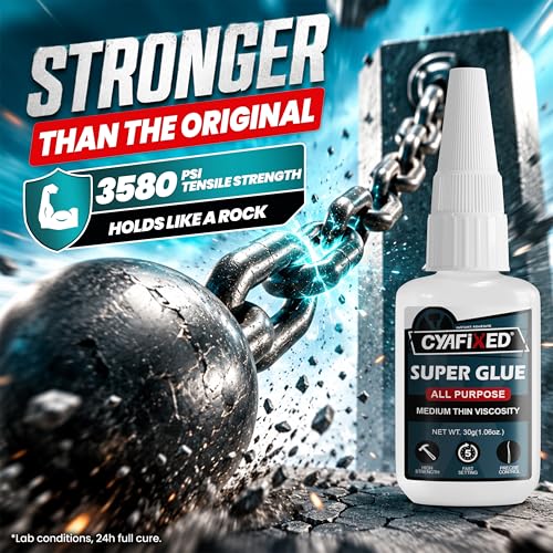 Image of Fast Super Glue 30 Gram, Strong Instant Thin CA Glue with Precision Microtips & Anti-Clog Caps for Wood Ceramic Plastic Glass 3D Prints Model, Heavy Duty Cyanoacrylate Adhesive