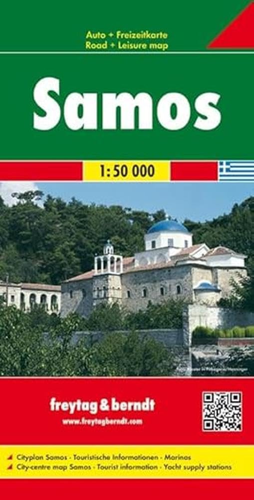 Samos Map: Toeristische wegenkaart 1:50 000