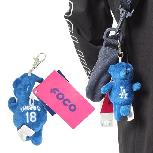 [FOCO] ロサンゼルス・ドジャース 山本由伸 18番 YAMAMOTO クマ ぬいぐるみ キーホルダー グッズ 野球 ファン 応援 記念 プレゼント LA DODGERS [並行輸入品]のサムネイル