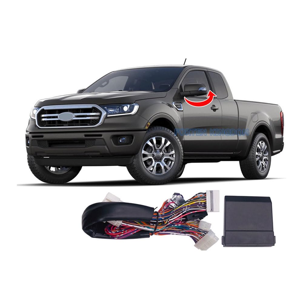 Forten Kingdom Car Side Rear Mirror Auto Fold Unfold Folding Function System Module Kit Controller For Everest 2014-2023 / Ranger 2014-2023 Side Mirrors Folder Accessories
