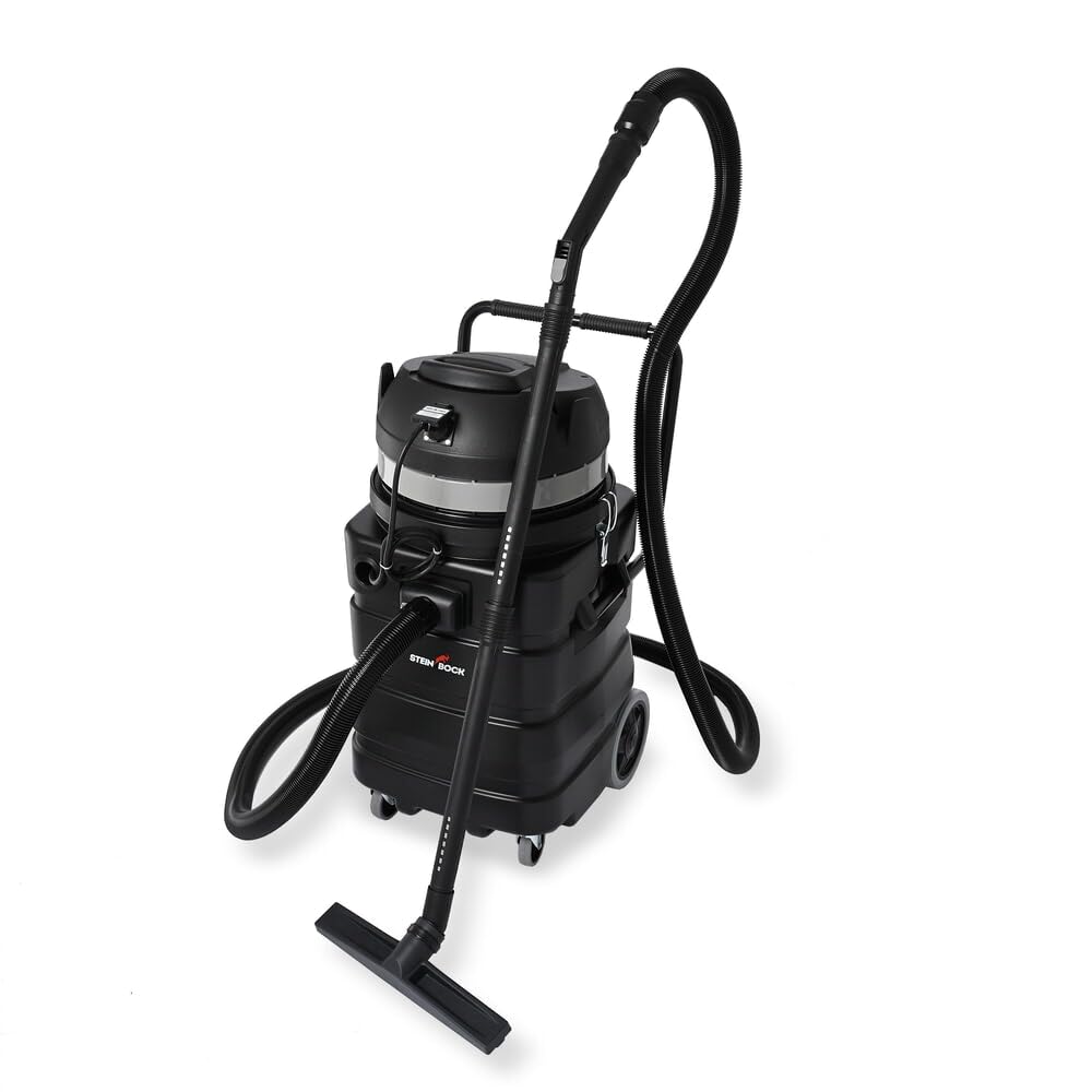 Steinbock Pumpsauger | 2.400 Watt | 90 l Kunststoffbehälter | Nasssauger mit integrierter Tauchpumpe für effizientes Abpumpen | Wasserdurchfluss-Ventil | Durchgehende Flüssigkeitsaufnahme und -abfuhr
