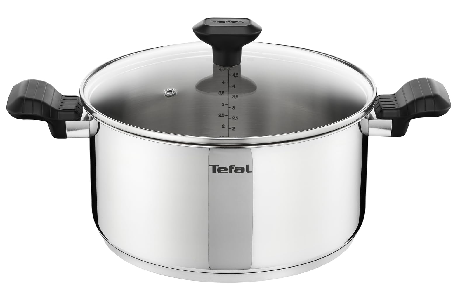 Tefal Comfort Max Faitout 24 cm, couscoussier, inox, couvercle verre, induction