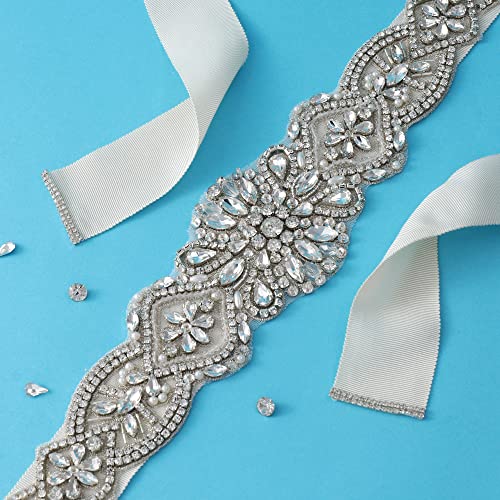 Rhinestone Wedding Bridal Belt for Women Formal Dress Handmade Crystal Wedding Sash Belt for Bridesmaid Dress4