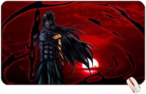 Anime Bleach Kurosaki Ichigo Final Getsuga Tenshou Mugetsu Big Mouse Pad Dimensions:60X35X0.2 CM