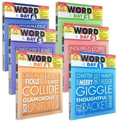 6Pcs Evan-Moor A Word A Day Grade 1 TE Evanmoor Children's Original English Exercise Book